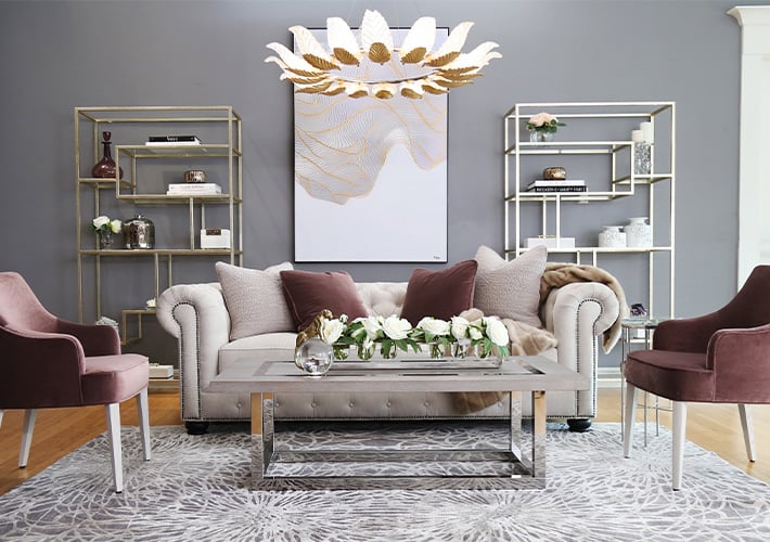 Carlton Glam Living Room