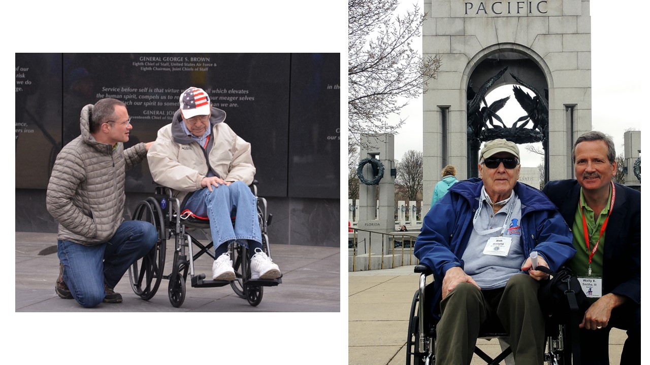 Mark and Walter Smithe with Honor Flight 2015