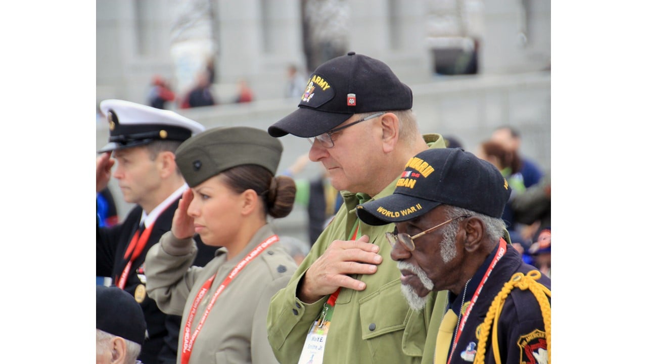 Walter Smithe Jr with Honor Flight 2015