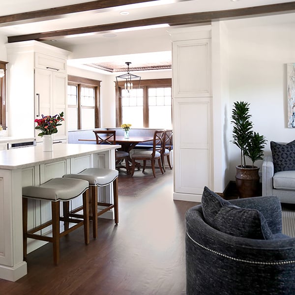 Kitchen and family room area
